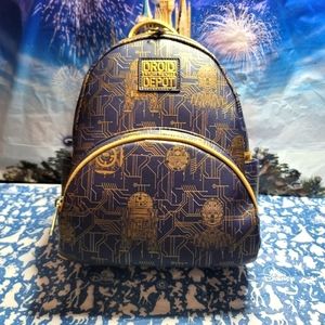 NWT DISNEY STAR WARS GALAXY'S EDGE EXCLUSIVE LOUNGEFLY DROID DEPOT BACKPACK.
